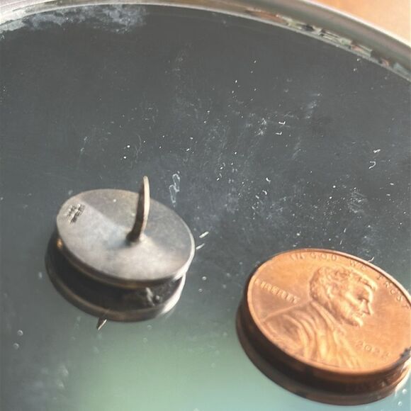 Vintage Sterling Silver Round Horse Lapel‎ Pin - Picture 3 of 4